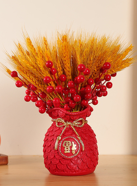 树脂新中式喜庆招财进宝福袋摆件