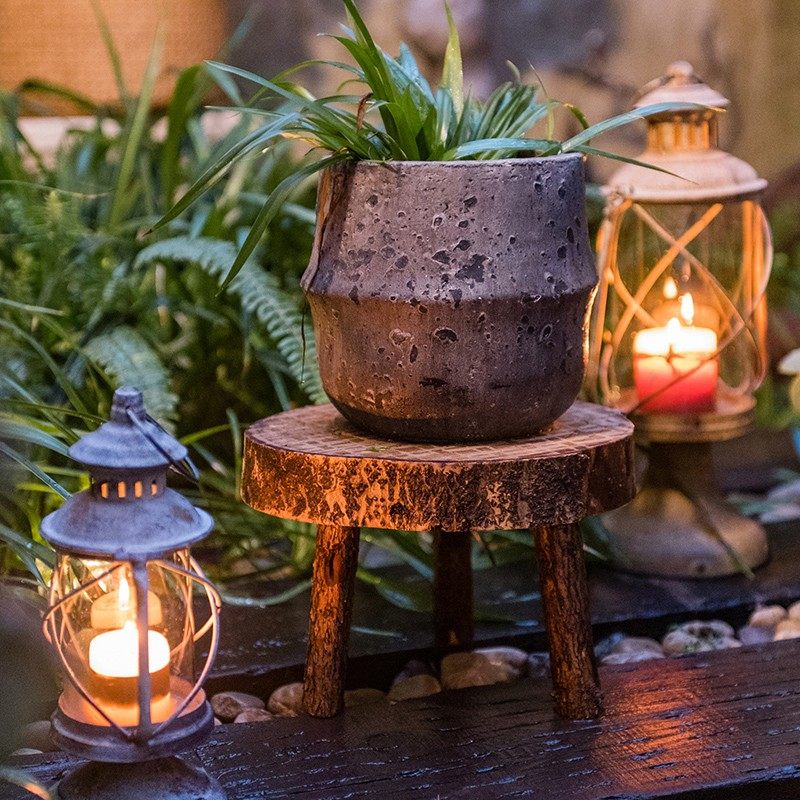 掬涵原木花凳花盆托架支架花盆底托底座托盘创意小花架置物架阳台,淘宝优惠券,粉丝福利购,淘宝优惠卷