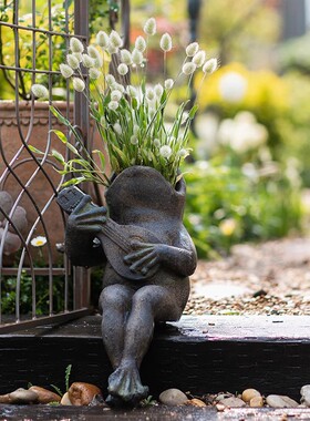 青蛙花盆花器摆件庭院花园