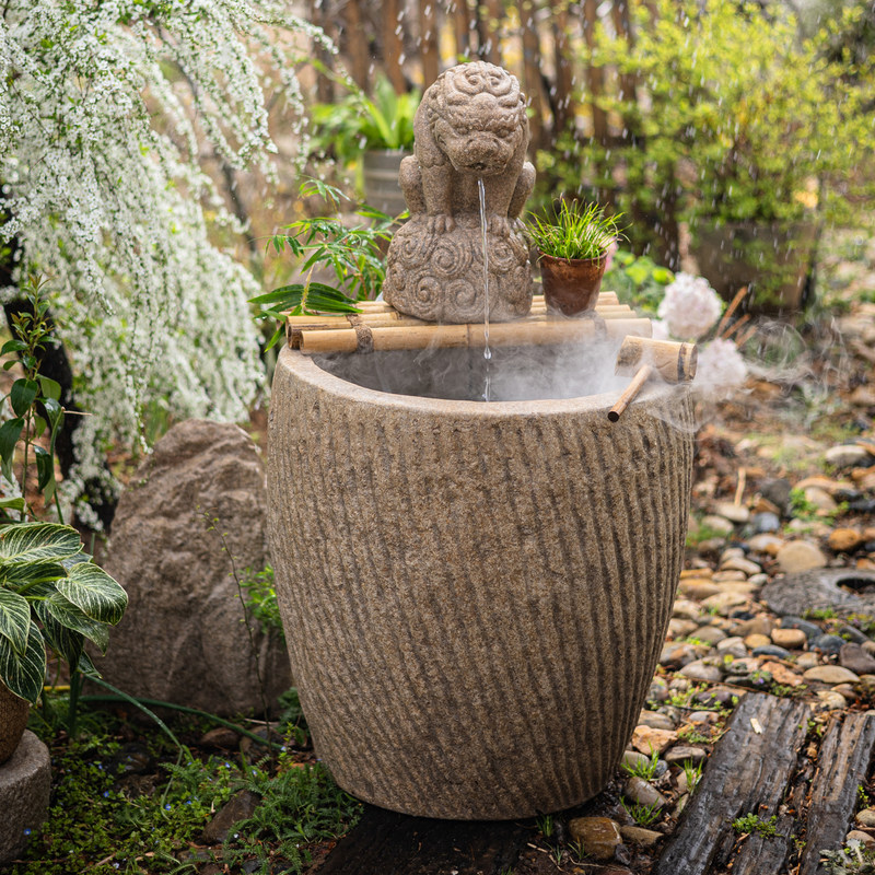 户外庭院仿石头水缸睡莲荷花盆缸鱼缸花园仿石槽水槽装饰造景摆件,淘宝优惠券,粉丝福利购,淘宝优惠卷