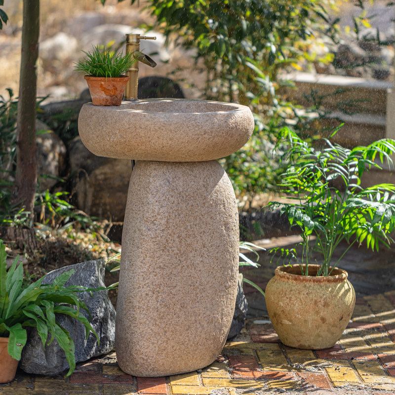 户外洗手盆庭院洗手池别墅花园民宿仿石头立柱复古创意室外洗手台,淘宝优惠券,粉丝福利购,淘宝优惠卷