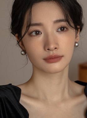 施加珍珠复古女耳夹耳钉