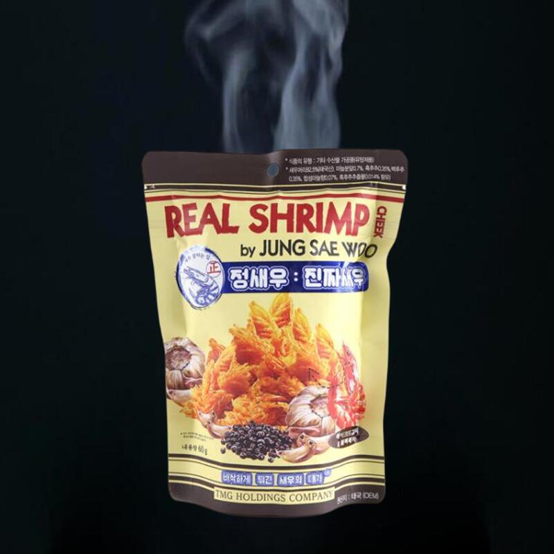 韩国REAL SHRIMP真虾头零食60G袋包装H特色风味零食六种口味虾条 - 图2