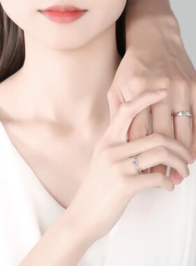 FuGui  饰品韩版ins简约情侣开口戒指一对男女对戒潮个性指环套戒