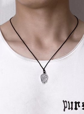 FuGui 复古六字真言嘎乌盒吊坠楞严咒可打开项链潮男女款百搭挂坠