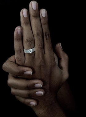 FuGui 欧美复古《裂痕》戒指女男潮做旧开口个性简约风百搭食指环