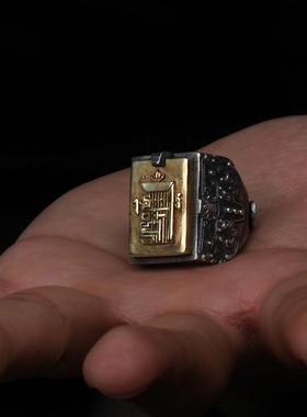 小众霸气戒指民族风蒙古银合金钢