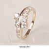 Double intertwined vintage diamond ring K18 yellow gold