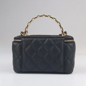 「95新」CHANEL 编织链条黑色羊皮 二手奢侈品中古vintage包包