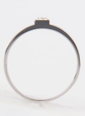 中古「9.5新」老凤祥单颗钻石戒指铂金95057号高级BRANDOFF正品