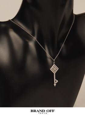 中古二奢「9.5新」TIFFANY(蒂芙尼)CHECKERBOARDKEY铂金钻石项链