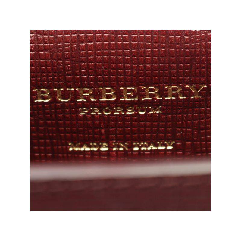 中古vintage二奢Burberry博柏利95新handbag手提包牛皮斜挎包红色 - 图2