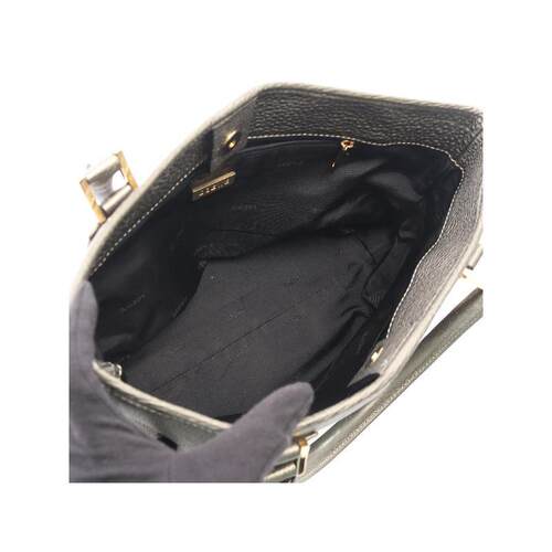 日本中古奢侈品Loewe罗意威女包B级9新Amazona牛皮手提包灰色正品 - 图1