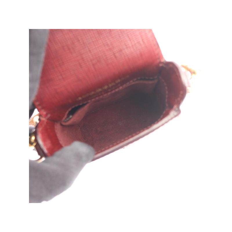 中古vintage二奢Burberry博柏利95新handbag手提包牛皮斜挎包红色 - 图1
