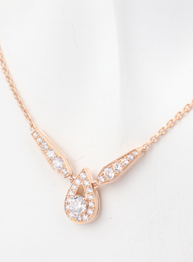 中古95「新」CHAUMET(尚美)加冕·爱 Aube Printaniere项链玫瑰金