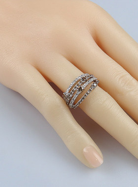 中古日本进口商品密镶钻石戒指