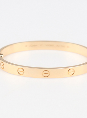 中古「95新」卡地亚 LOVE宽版手镯新款750黄金17号