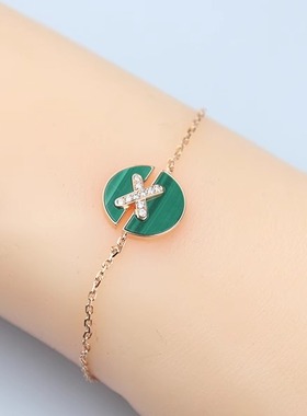 「95新」CHAUMET尚美Jeux de Liens Harmony玫瑰金14-17cm084997