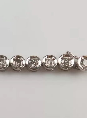 -白金满钻手链PT90018cm