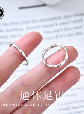 S999足银七粒米戒指女玄学新中式