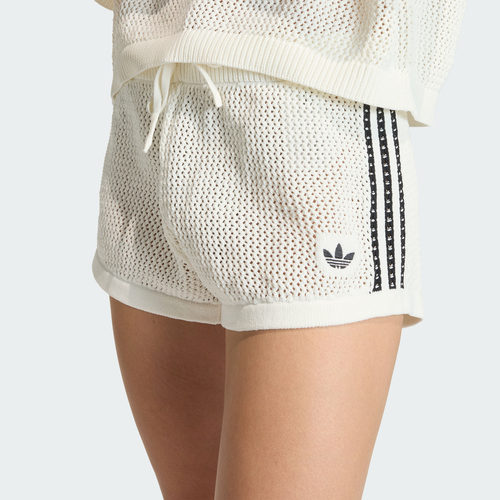 经典简约舒适针织运动短裤女adidas Originals阿迪达斯三叶草 - 图2