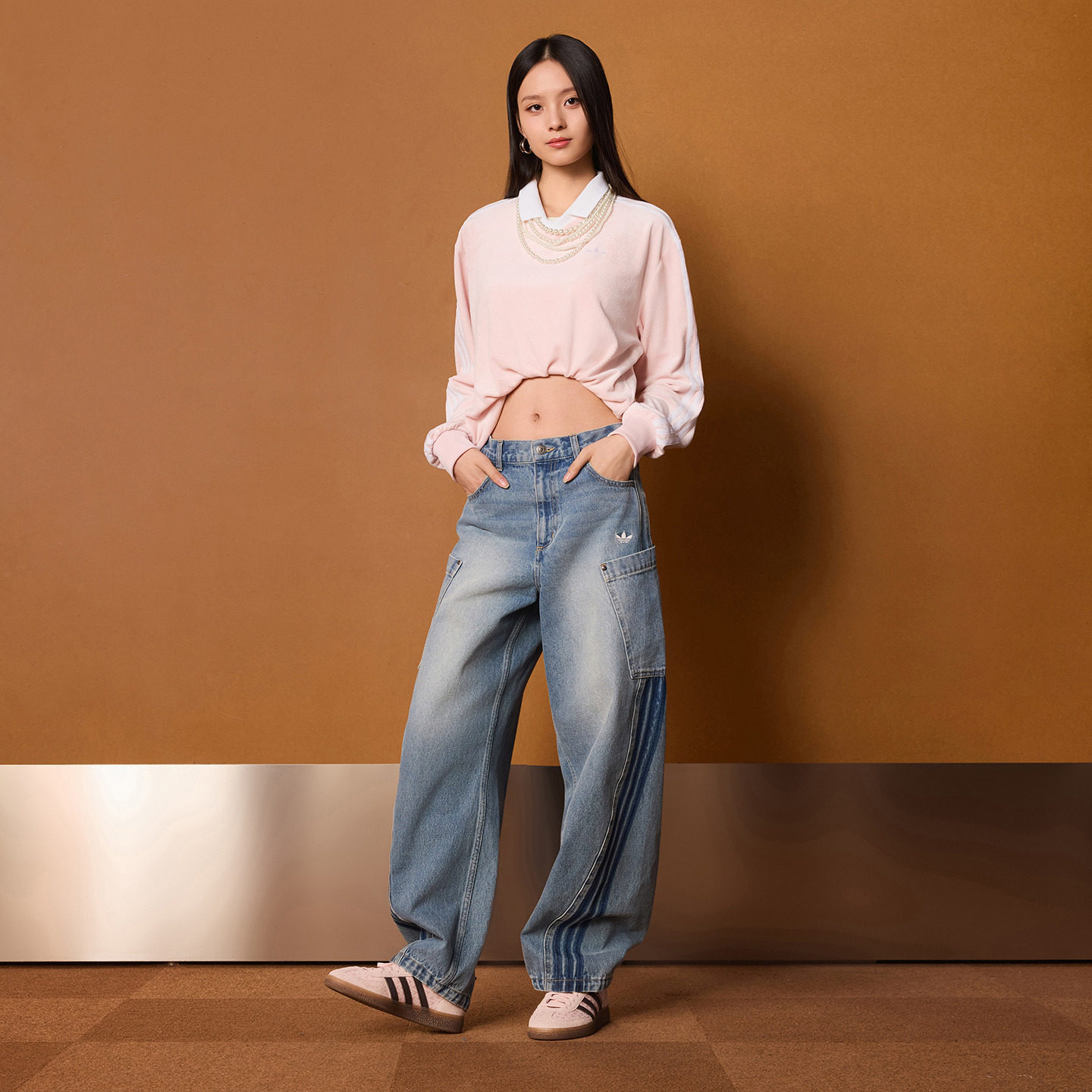 天鹅绒柔软舒适针织休闲长袖POLO衫男女新款adidas阿迪达斯三叶草,淘宝优惠券,粉丝福利购,淘宝优惠卷