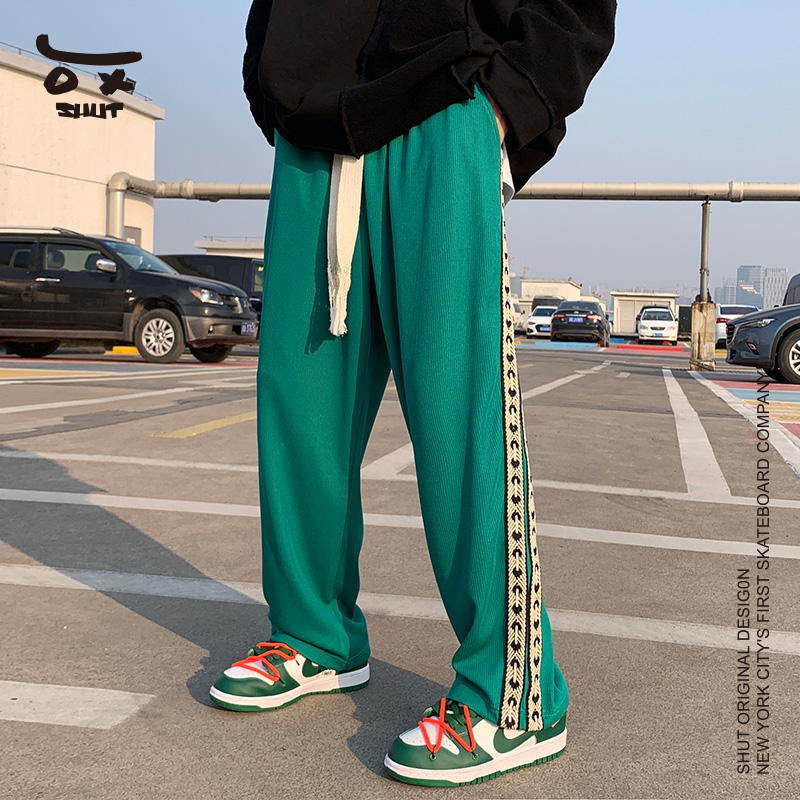 shut侧边条纹拼接裤子春秋季休闲裤 SHUT服饰休闲裤