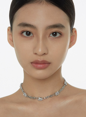 BOONEE多颗宝石环扣短项链