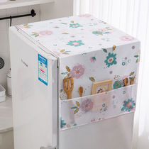 Refrigerator top cover cloth dust cover single door double door open door refrigerator cover waterproof and damp cloth art household drum washing machine cover