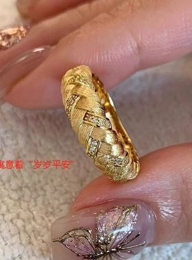 “穗穗平安”麦穗编织戒