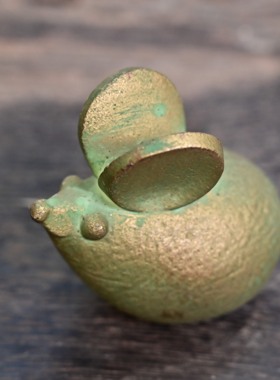 日本回流铸铁兔子摆件