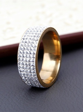 极速Hot Sale Vintage Retro StylBe Steel Ring for Women 5 Row