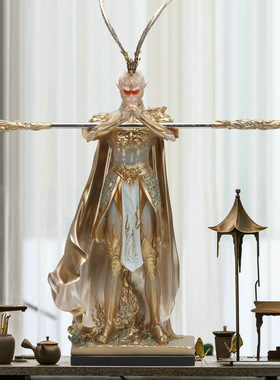 玻璃钢中式斗战胜佛孙悟装饰摆件