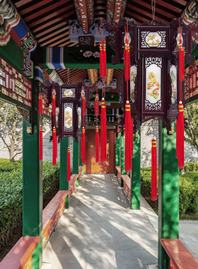 仿古新中式实木灯笼古风