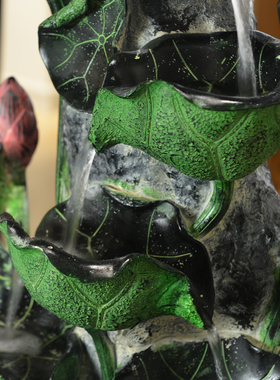 荷花流水喷泉摆件客厅桌面