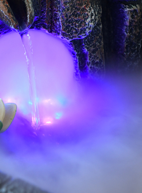 流水喷泉迎客松山水盆景茶室摆件