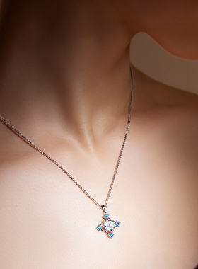 COCSIS屋顶复古珐琅立体镂空项链