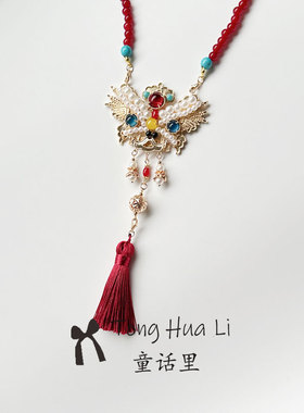 新年醒狮龙年儿童原创设计项链