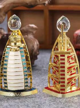 迪拜纪念品阿联酋帆船酒店哈利法塔精油香水礼盒装玫瑰大地厂家