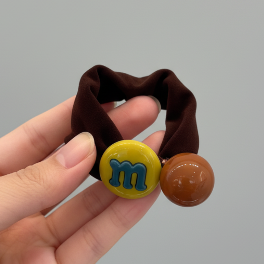 日韩纯色珠子橡皮筋女新款简约可爱头绳不勒发无扎痕丸子头发饰 - 图3