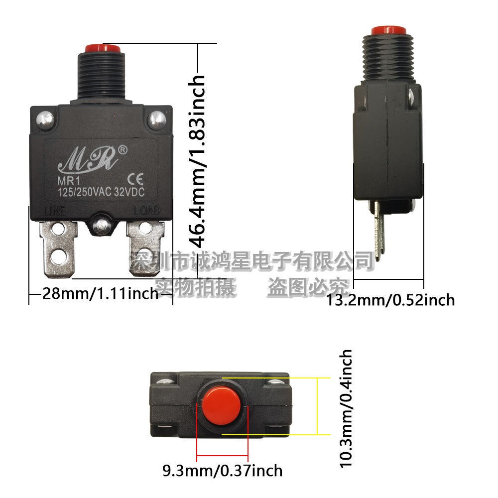 电流过载保护器3A4A5A7A8A10A15A20A32VDC清洗机泵过载电机保险 - 图0