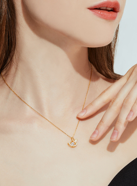 灵动银杏叶项链女款S925银