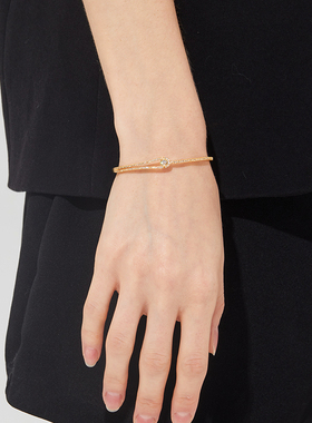 碎碎金闪手镯女开口设计