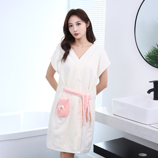 浴巾2025新款大人男款情侣款一对浴袍可穿式速干睡袍可裹洗澡女