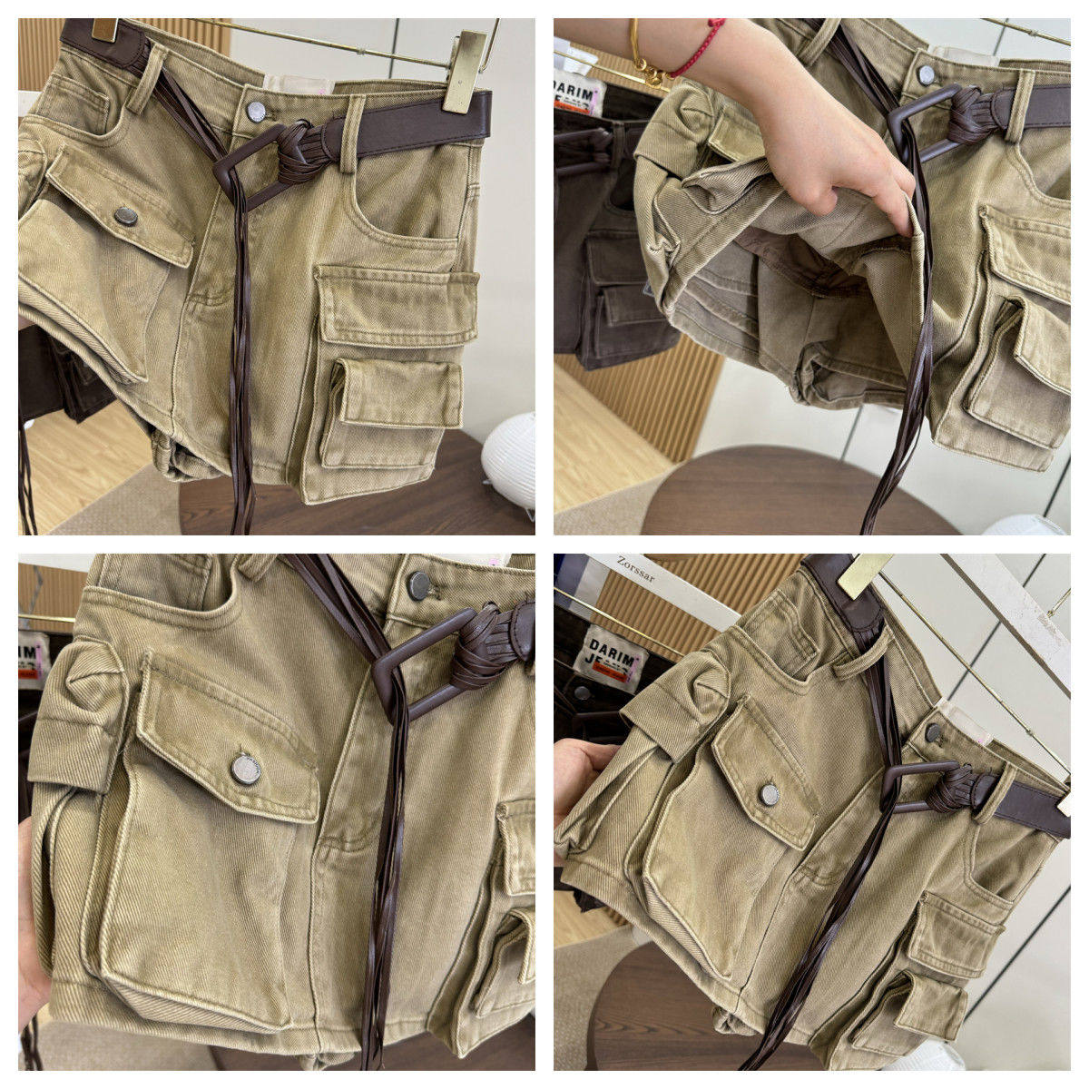 深圳南油高货2025早秋新款宽松显瘦辣妹街头复古工装裙女短裙裤子,淘宝优惠券,粉丝福利购,淘宝优惠卷