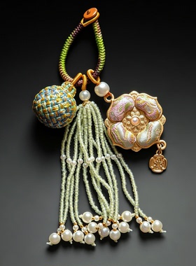 非遗仿宋锦宝相花手工diy材料包新中式包挂件饰品礼物团建活动