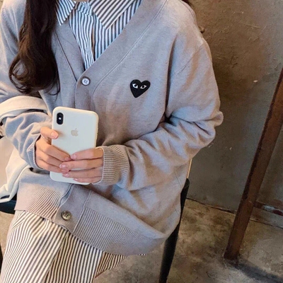 川久潮牌开衫爱心情侣春秋外套