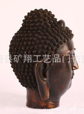 新中式佛像佛头禅意摆件 玄关客厅电视柜家居创意工艺品