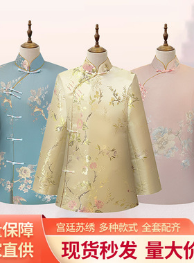 厂家寿衣女款高档苏绣寿服殡葬白事用品 寿衣厂家寿衣