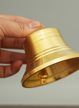 双线黄铜铃铛手摇铃金属工艺品门铃化砂车挂铃佛铃包包铃铛铜铃